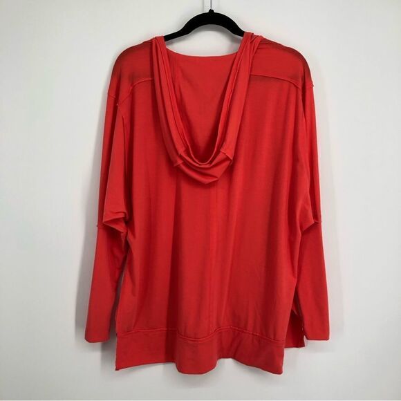 Free People Movement Soul Circle Hooded Top Coral Pink Size Small - Picture 8 of 11